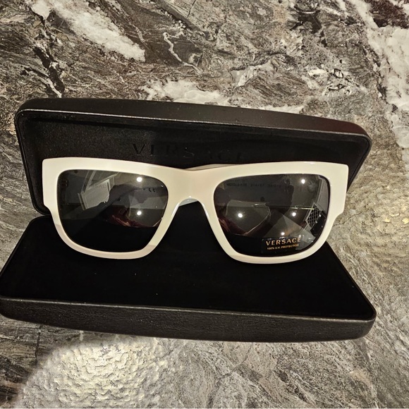 Versace Black and White Sunglasses - Picture 1 of 7